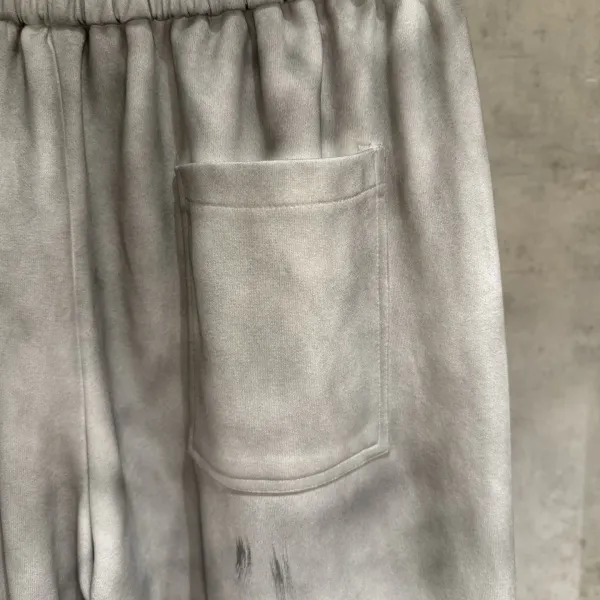 Chrome Hearts Triple Cross Embroidered Acid Wash Sweatpants Gray - 9