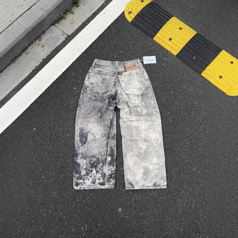 Acne Studios Jeans Wide-leg marbled-wash image 2
