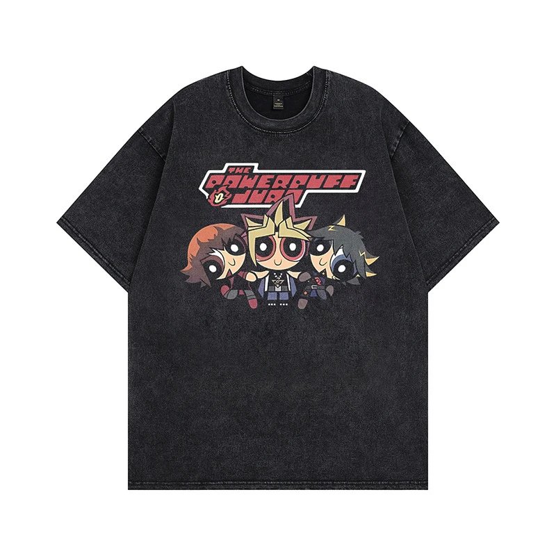 Unbranded T-Shirts Washed graphic short-sleeve crew-neck T-shirt image 5