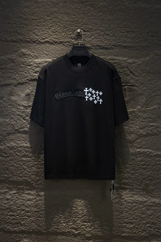 Chrome Hearts T-Shirts Embroidered Cross Motif Short-Sleeve T-Shirt product detail image 12