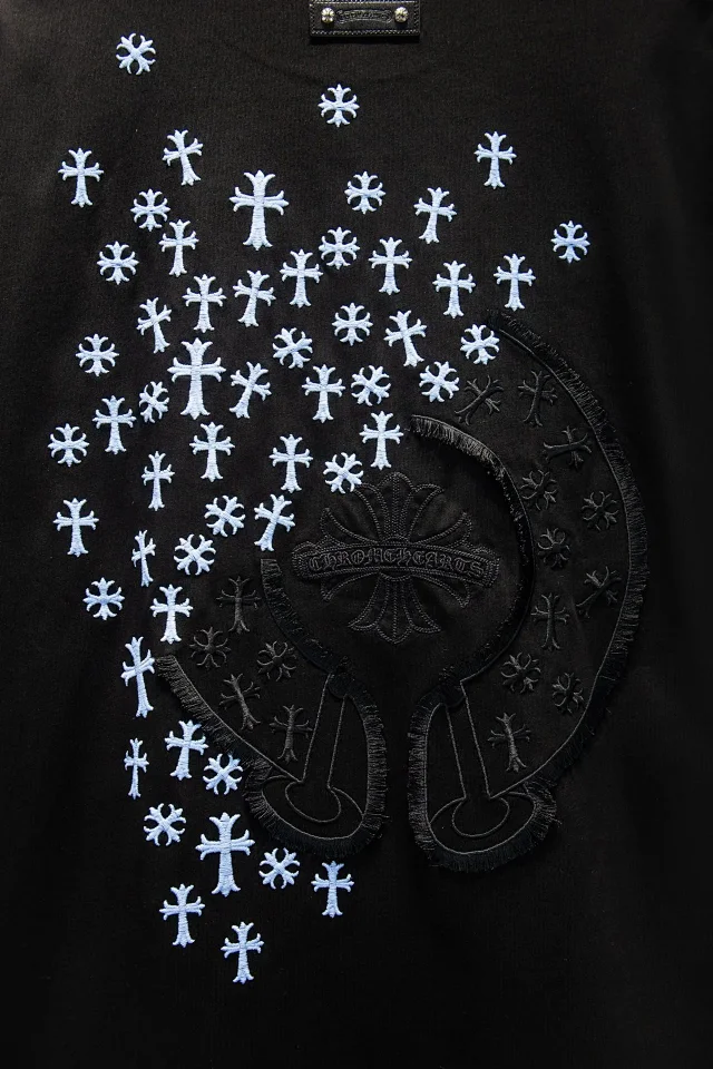 Chrome Hearts T-Shirts Embroidered Cross Motif Short-Sleeve T-Shirt product detail image 17