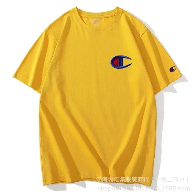 Champion T-Shirts Embroidered logo short-sleeve crewneck product detail image 9