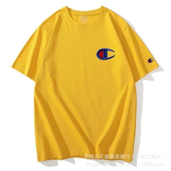 Champion Script Logo Yellow T-Shirt - 10