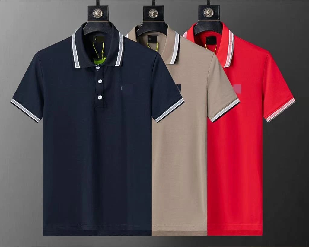 Hugo Boss Polo Black with Beige Stripe and Logo Polo Shirt - 3