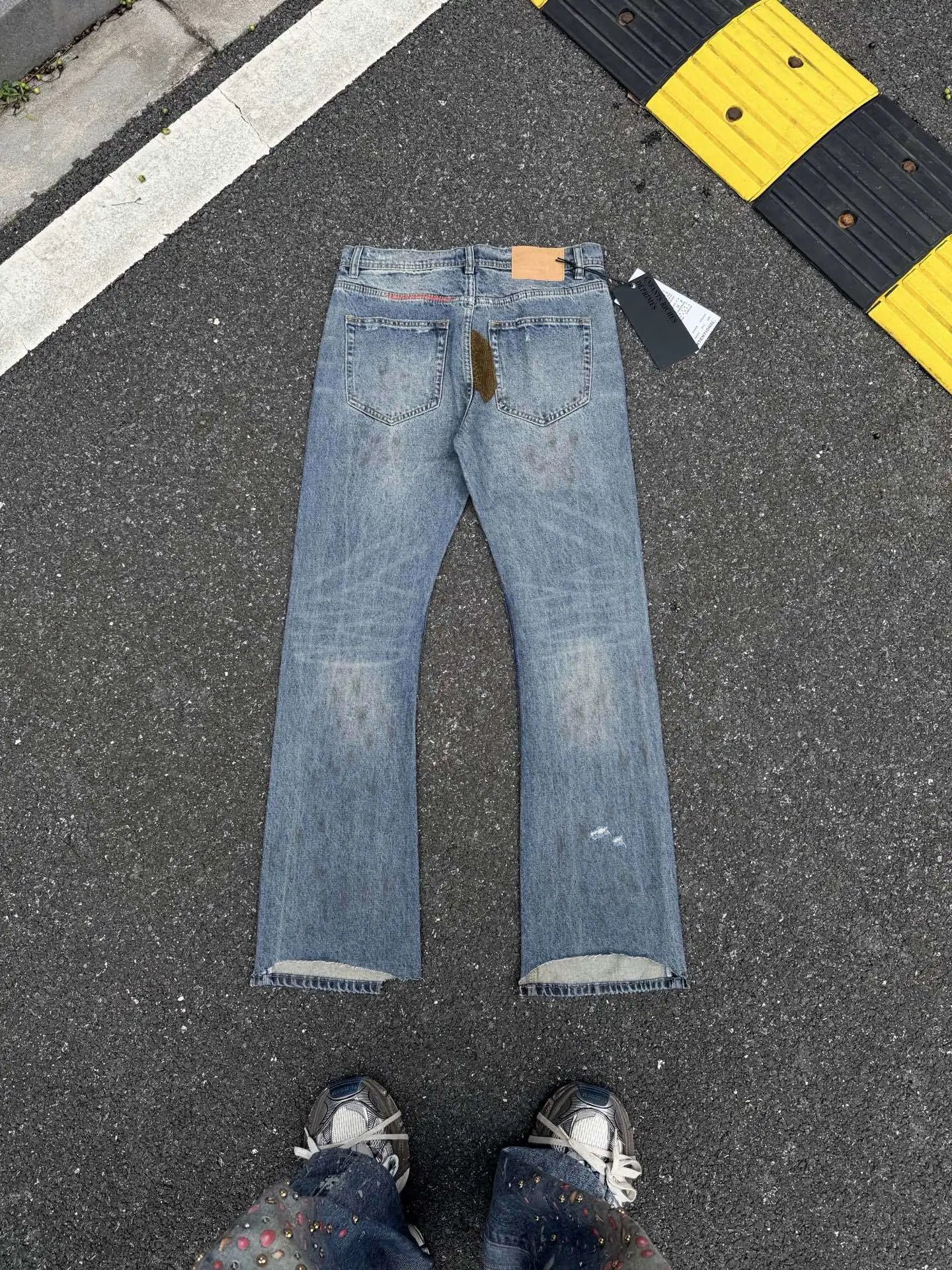 Denim Tears Patchwork Distressed Straight-Leg Jeans - 3