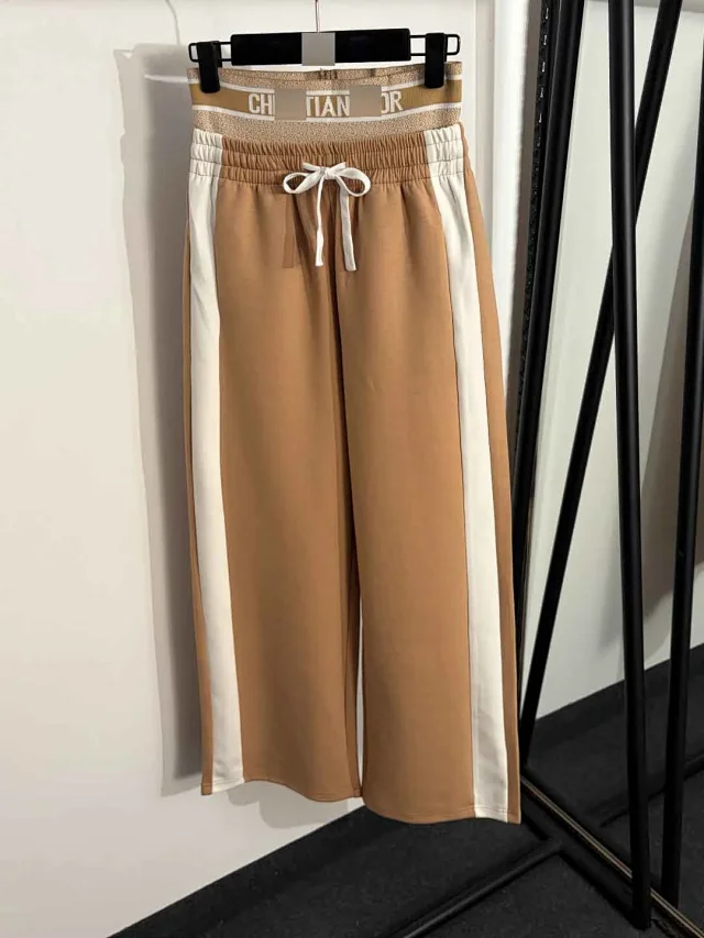 Dior Matching Sets Three-piece logo-print zip jacket, cropped tank top and side-stripe trousers set product detail image 6