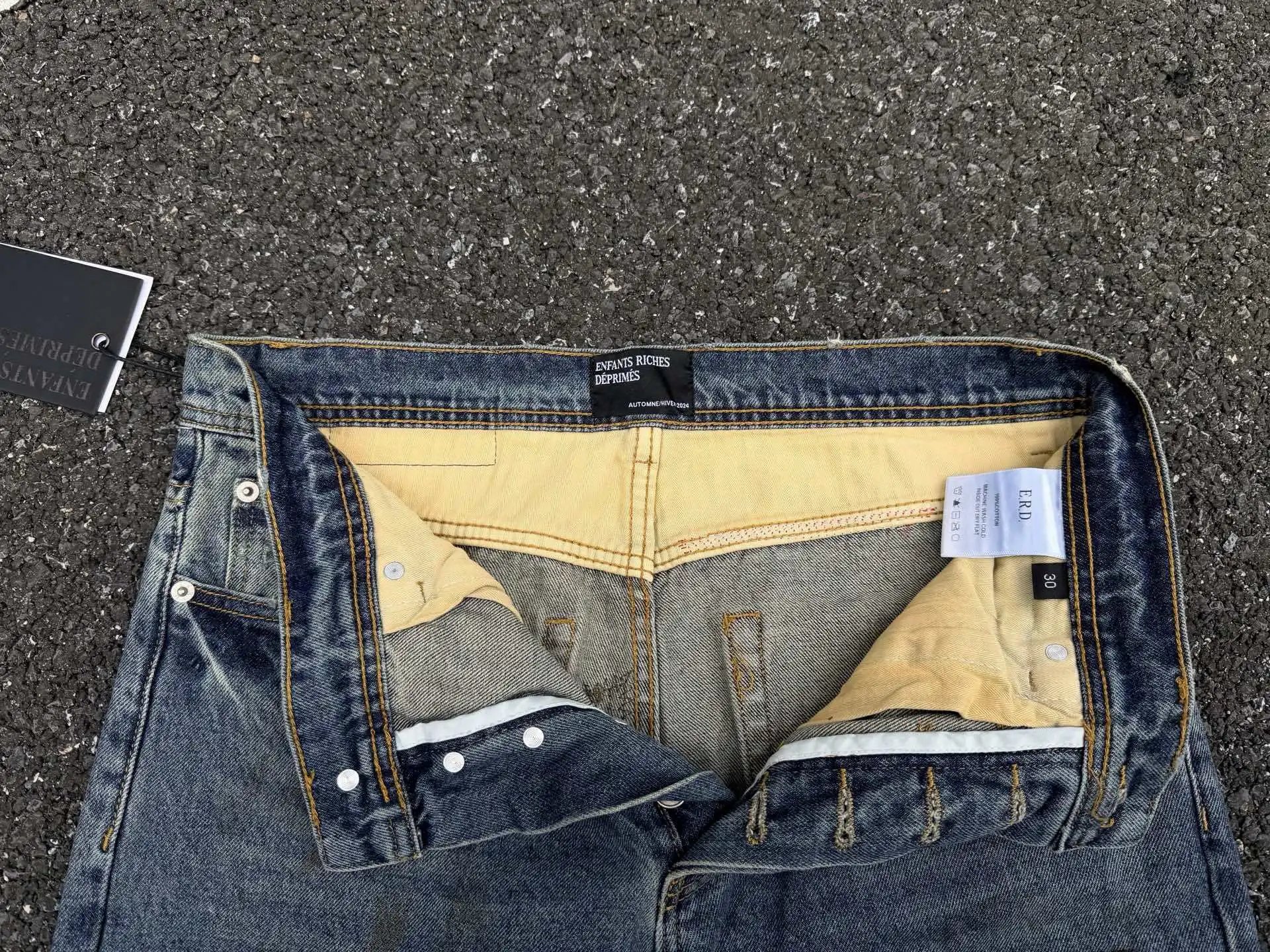 Denim Tears Patchwork Distressed Straight-Leg Jeans - 12