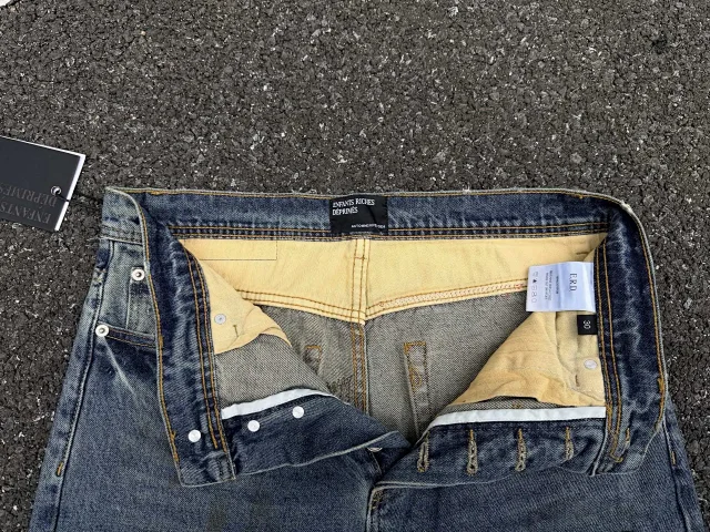 Enfants Riches Déprimés Jeans Washed patchwork flared with embroidered motif product detail image 10