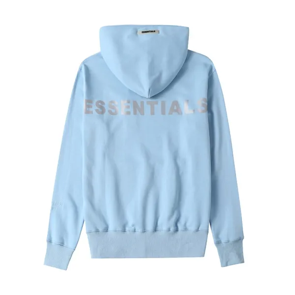 Fear of God Essentials Reflective Logo White Hoodie - 5