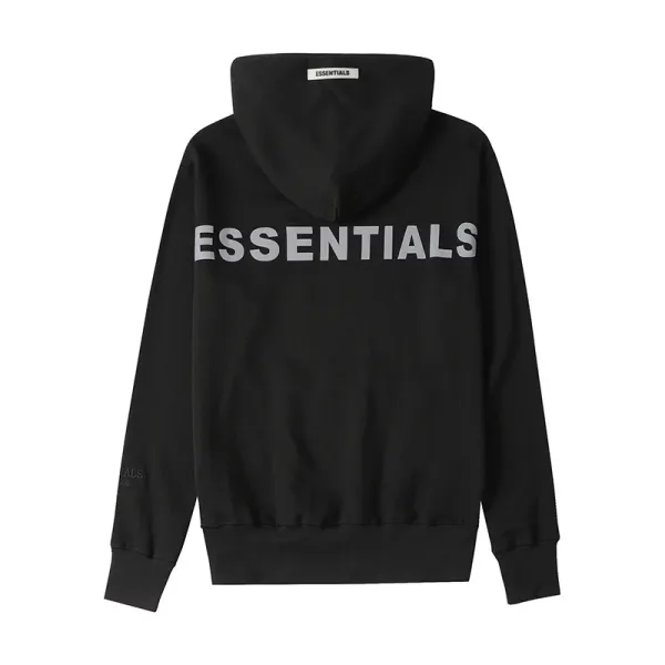 Fear of God Essentials Reflective Logo White Hoodie - 7