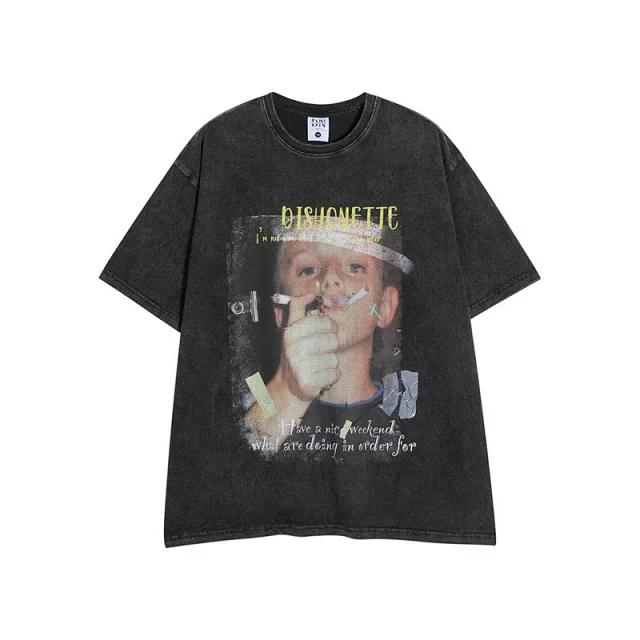 Unbranded T-Shirts Oversized Portrait Graphic Print product detail image 5