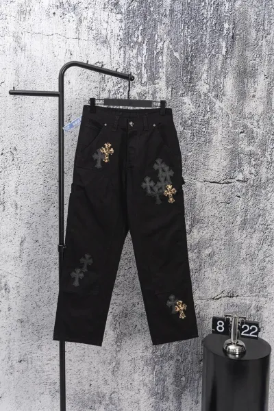 Chrome Hearts Cross Patch Distressed Denim Jeans - 20