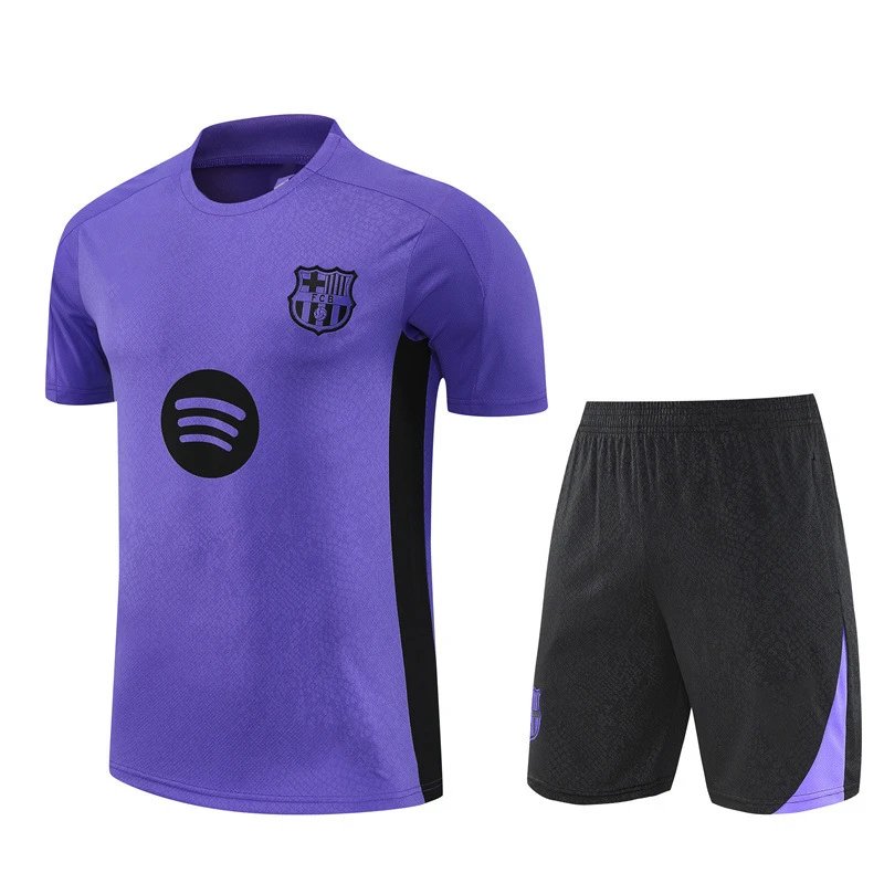 FC Barcelona Football Jerseys Short-Sleeve Jersey and Shorts Set image 4