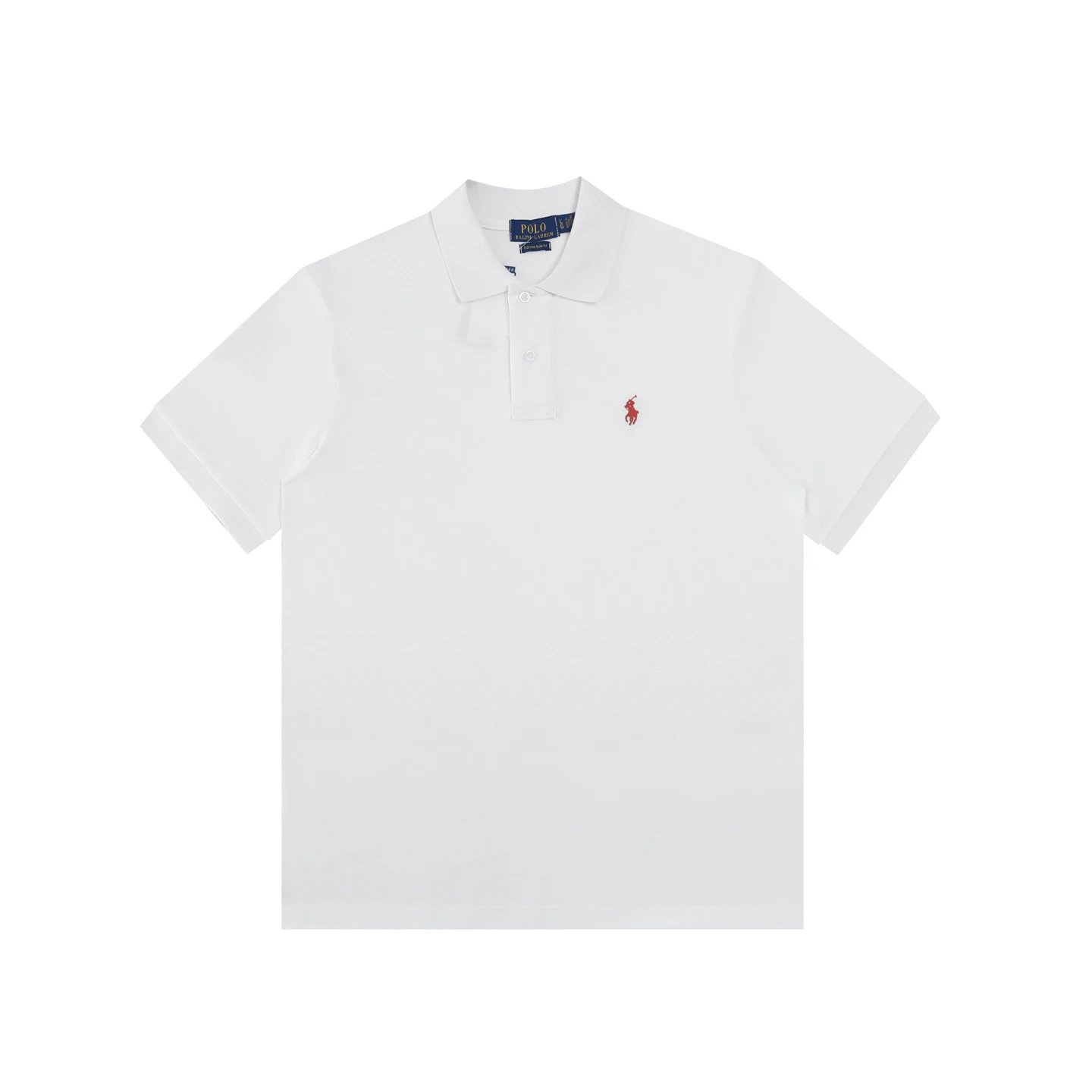 Polo Ralph Lauren Shirts Short-Sleeve Embroidered Pony Shirt — White with a red label