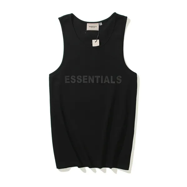 Fear of God Essentials Essentials Logo Graphic Tank Top Gray Vest Top - 7