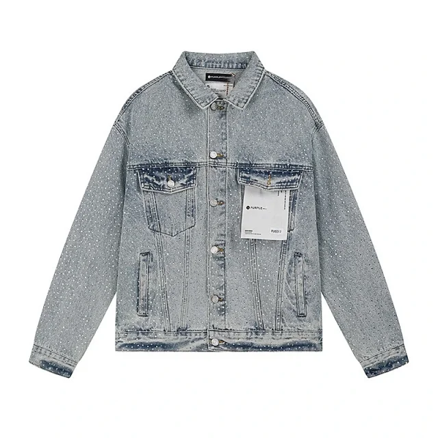 Purple Brand Jackets Washed graphic denim product detail image 12