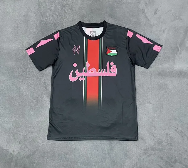 FC Palestina Football Jerseys Palestine graphic jersey with flag crest and vertical stripe product detail image 13