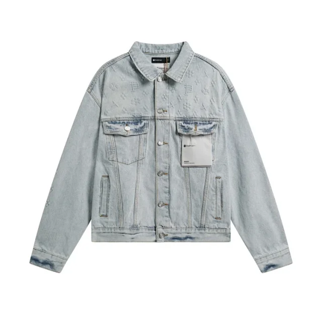 Purple Brand Jackets Washed graphic denim product detail image 15