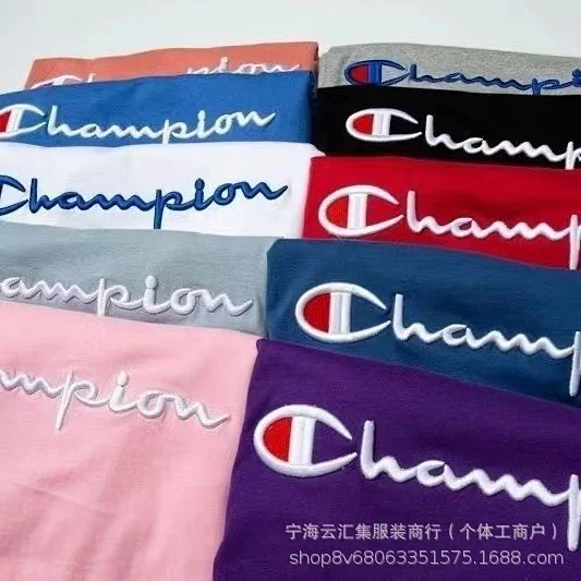 Champion T-Shirts Embroidered logo short-sleeve crewneck product detail image 3