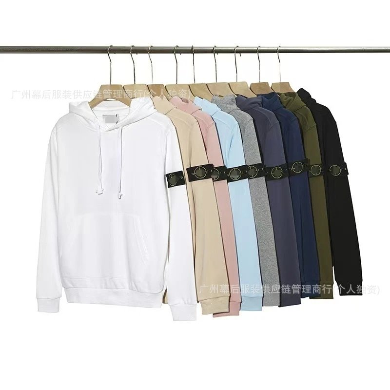 Stone Island Hoodies & Sweatshirts Pullover hoodie with compass sleeve badge and kangaroo pocket image 2