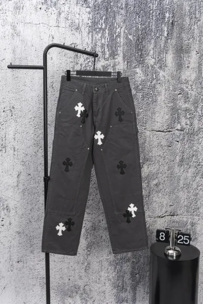 Chrome Hearts Cross Patch Distressed Denim Jeans - 4