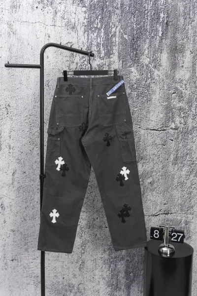 Chrome Hearts Cross Patch Distressed Denim Jeans - 5