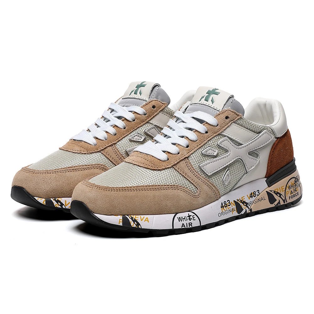 Premiata Sneakers Lace-Up Low-Top with Graphic Printed Midsole image 3