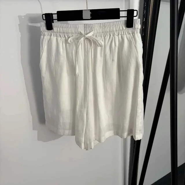 Loro Piana Matching Sets Embroidered Pocket Linen Shirt and Drawstring Shorts Set product detail image 5