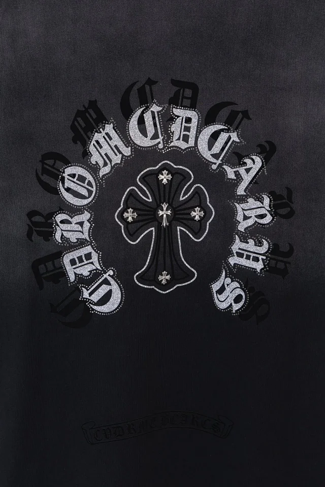 Chrome Hearts T-Shirts Cross Graphic Rhinestone Short-Sleeve T-Shirt product detail image 6