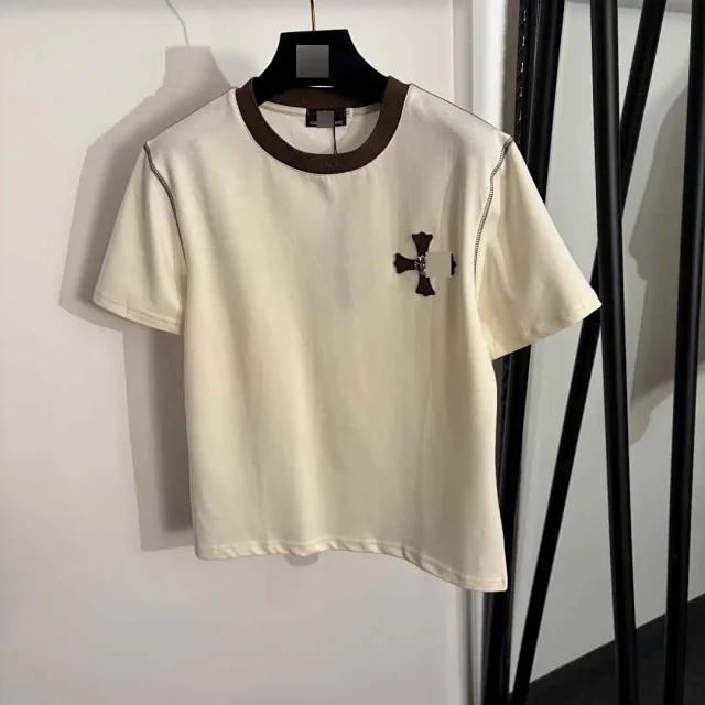 Unbranded Matching Sets Short-Sleeve T-Shirt and Drawstring Trousers Set with Cross Appliqué product detail image 3