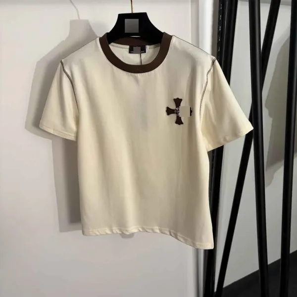 Chrome Hearts Cross Embroidered Cream Set - 4