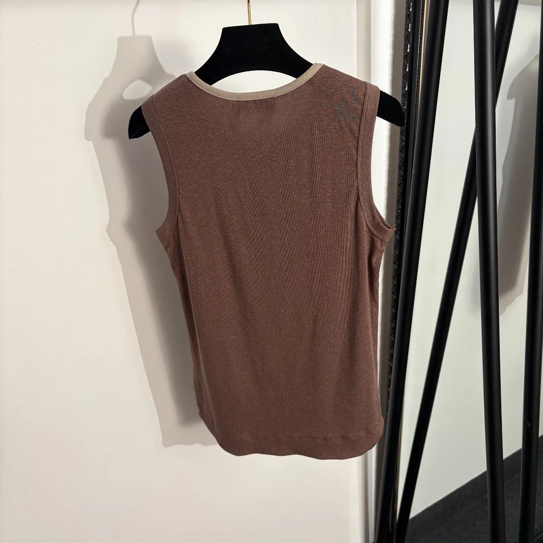 Unbranded Vests Ribbed Round-Neck Sleeveless Vest image 4