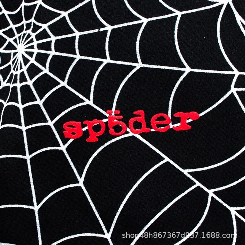 Corteiz Spiderweb Print Sweatpants Black - 15