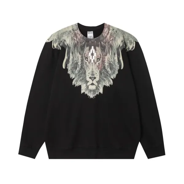Design Feather Necklace Print Black Hoodie - 19