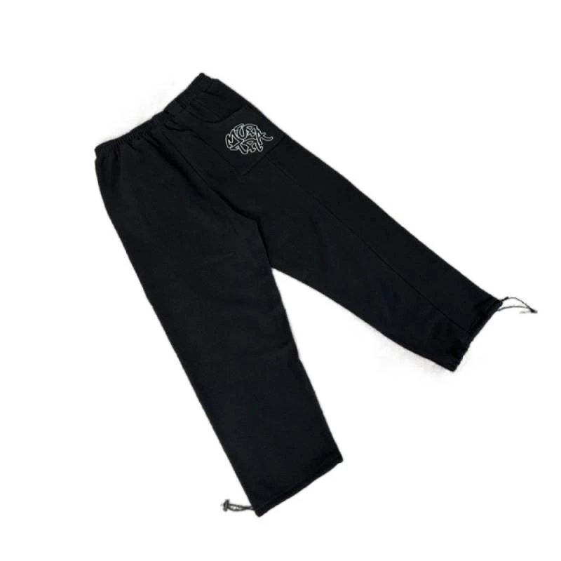 Unbranded Trousers Fleece drawstring with contrast pockets and embroidered graphic image 5