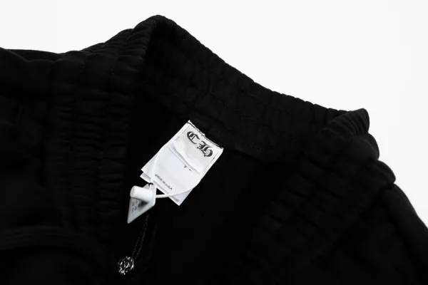 Chrome Hearts Cross Patch Embroidered Black Sweatshorts Shorts - 11