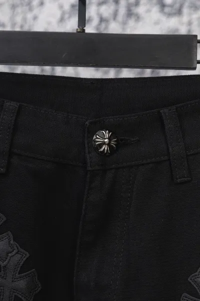 Chrome Hearts Cross Patch Distressed Denim Jeans - 34