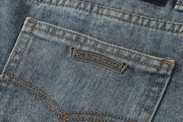 Chrome Hearts Jeans Wide-Leg Cross Patch product detail image 16