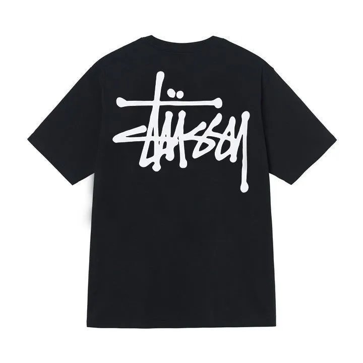 Stüssy T-Shirts Short-Sleeve Graphic Print T-Shirt — Black [Basic Style]