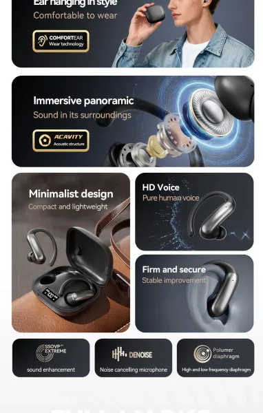 Design Open-Ear Wireless Earphones Black - 5