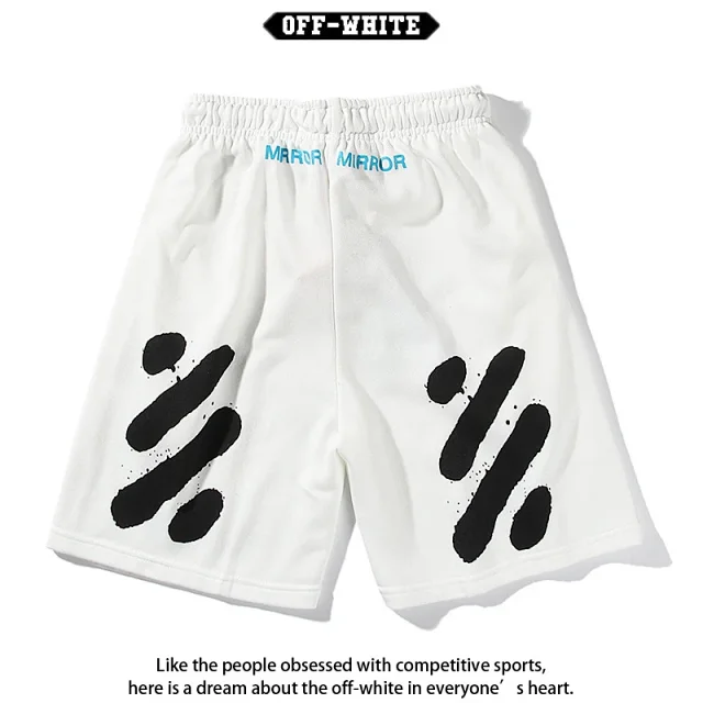 Off-White Shorts Drawstring graphic-print product detail image 8