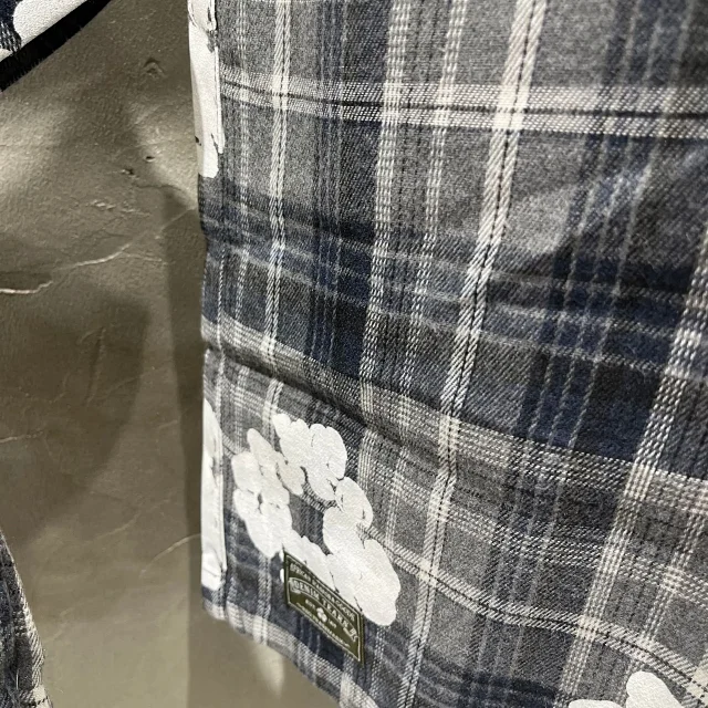 Denim Tears Shirts Plaid floral-print short-sleeve button-up shirt product detail image 26