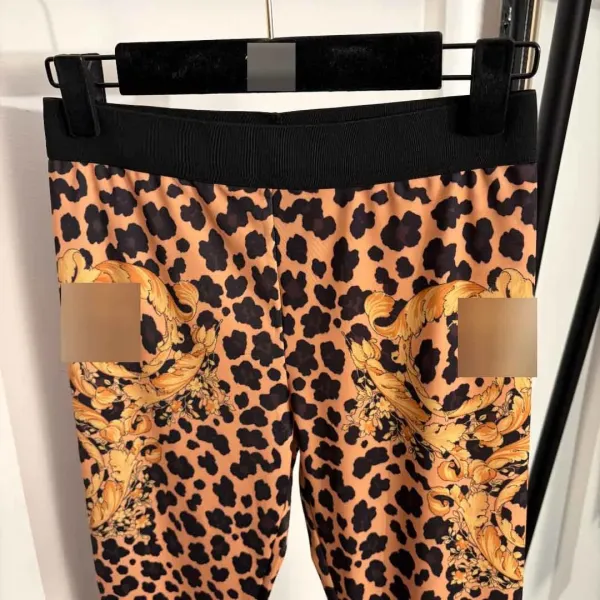 Versace Jeans Couture Baroque Print Leggings Black Gold - 6
