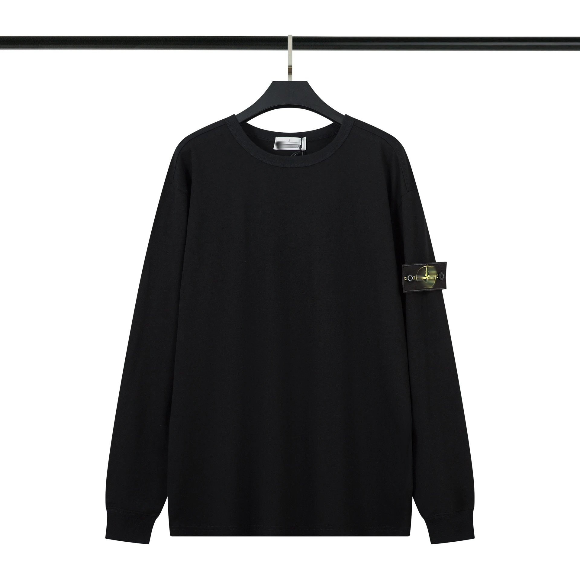 Stone Island T-Shirts Long-Sleeve Crewneck T-Shirt with Compass Badge image 4