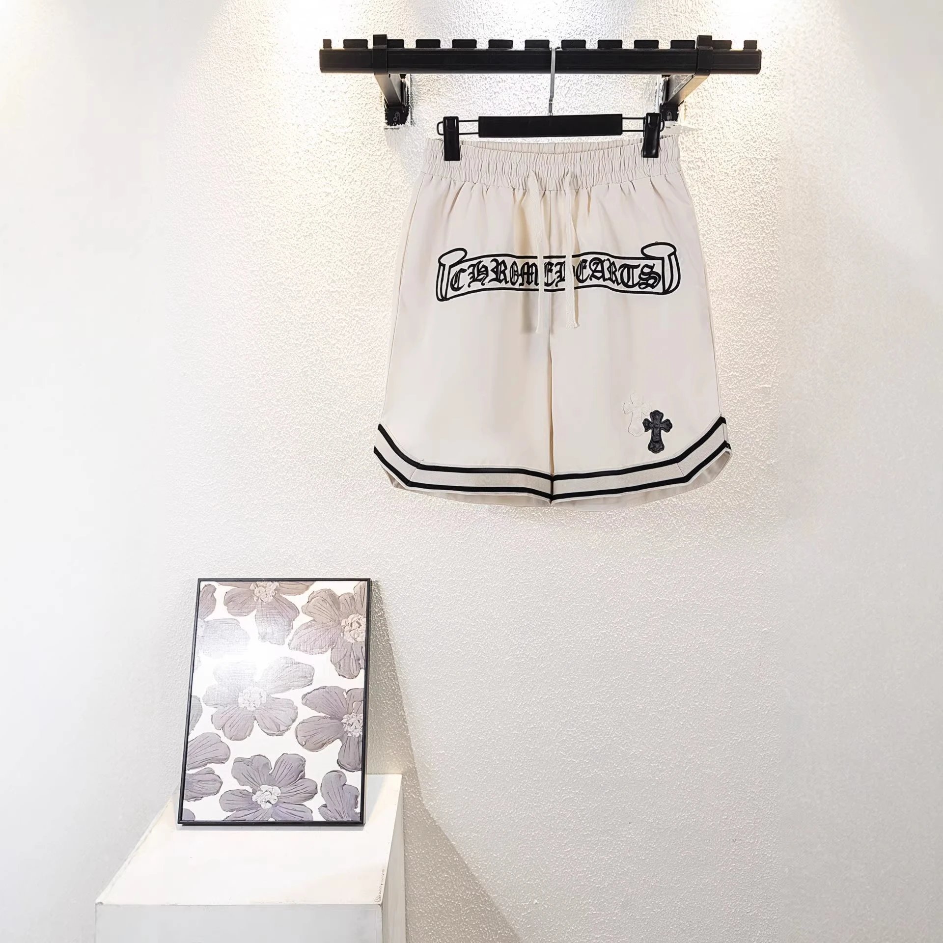 Chrome Hearts Shorts Logo Embroidered Drawstring with Cross Motif image 5