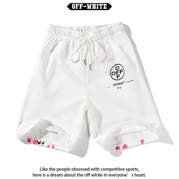 Off-White Diagonal Arrow Print Black Shorts - 12
