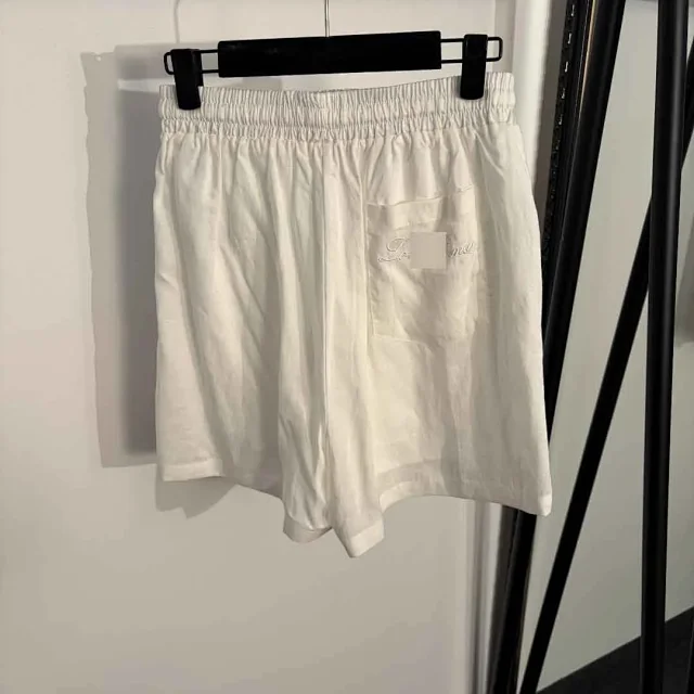 Loro Piana Matching Sets Embroidered Pocket Linen Shirt and Drawstring Shorts Set product detail image 6