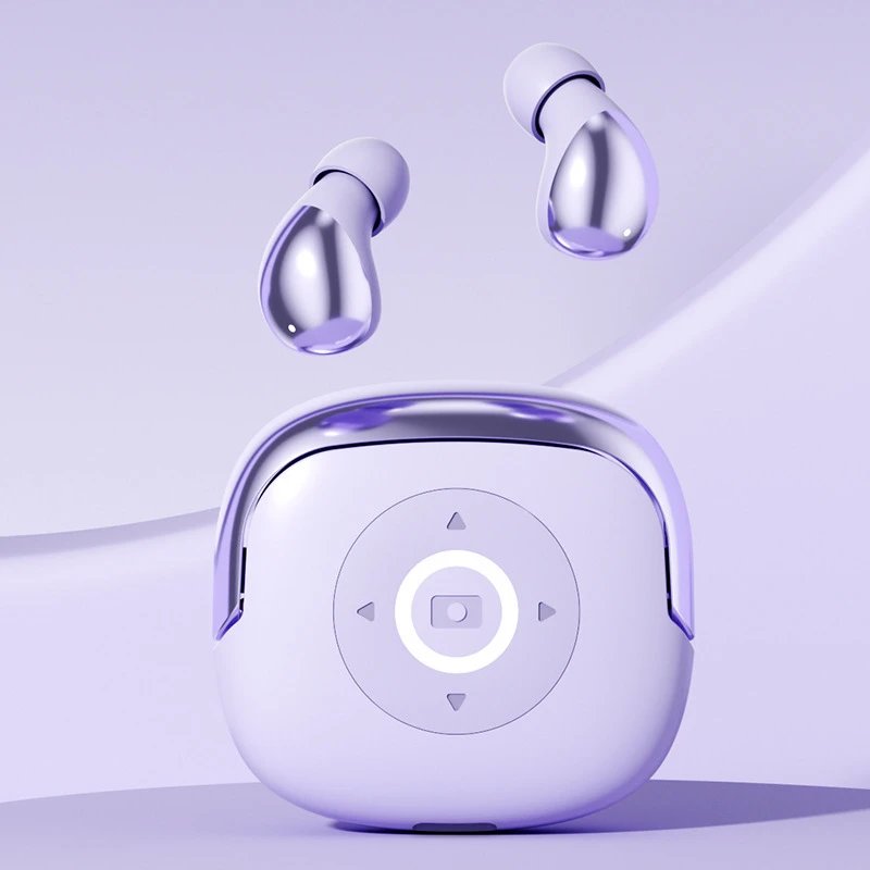Design True Wireless Earbuds with Charging Case in Lavender Purple Tws Earbuds