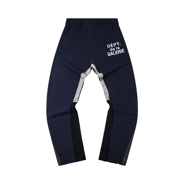 Unbranded Trousers Color-Block Elastic-Cuff Joggers with Printed Text product detail image 3