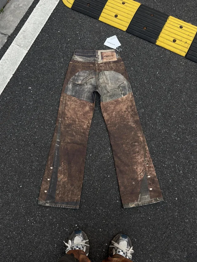 Unbranded Jeans Loose-fit printed with button details product detail image 11